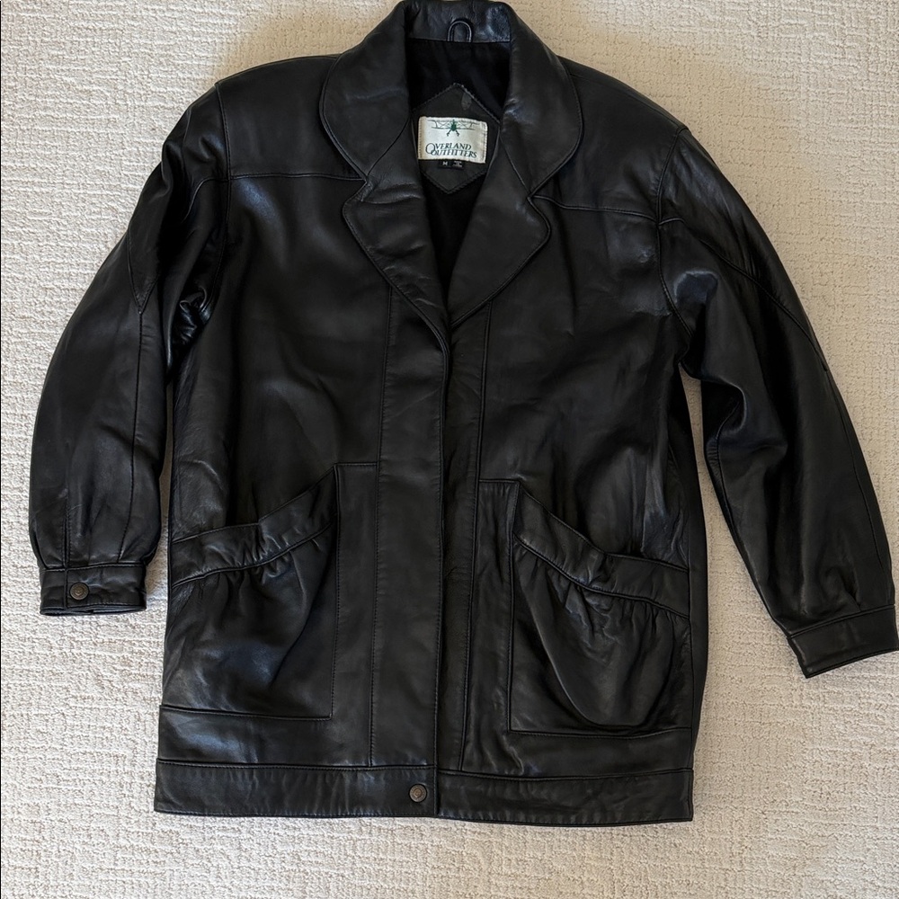 Overland Outfitters Elegant Black Leather Jacket for Women Size M EUC SOFT‎